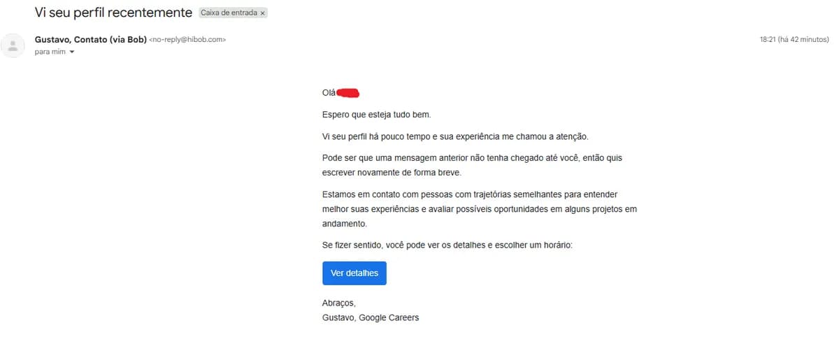 Falso recrutador usa clone do Google Careers para aplicar golpe — imagem 2